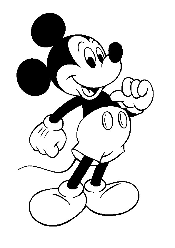 Tranh tô màu Mickey vui vẻ