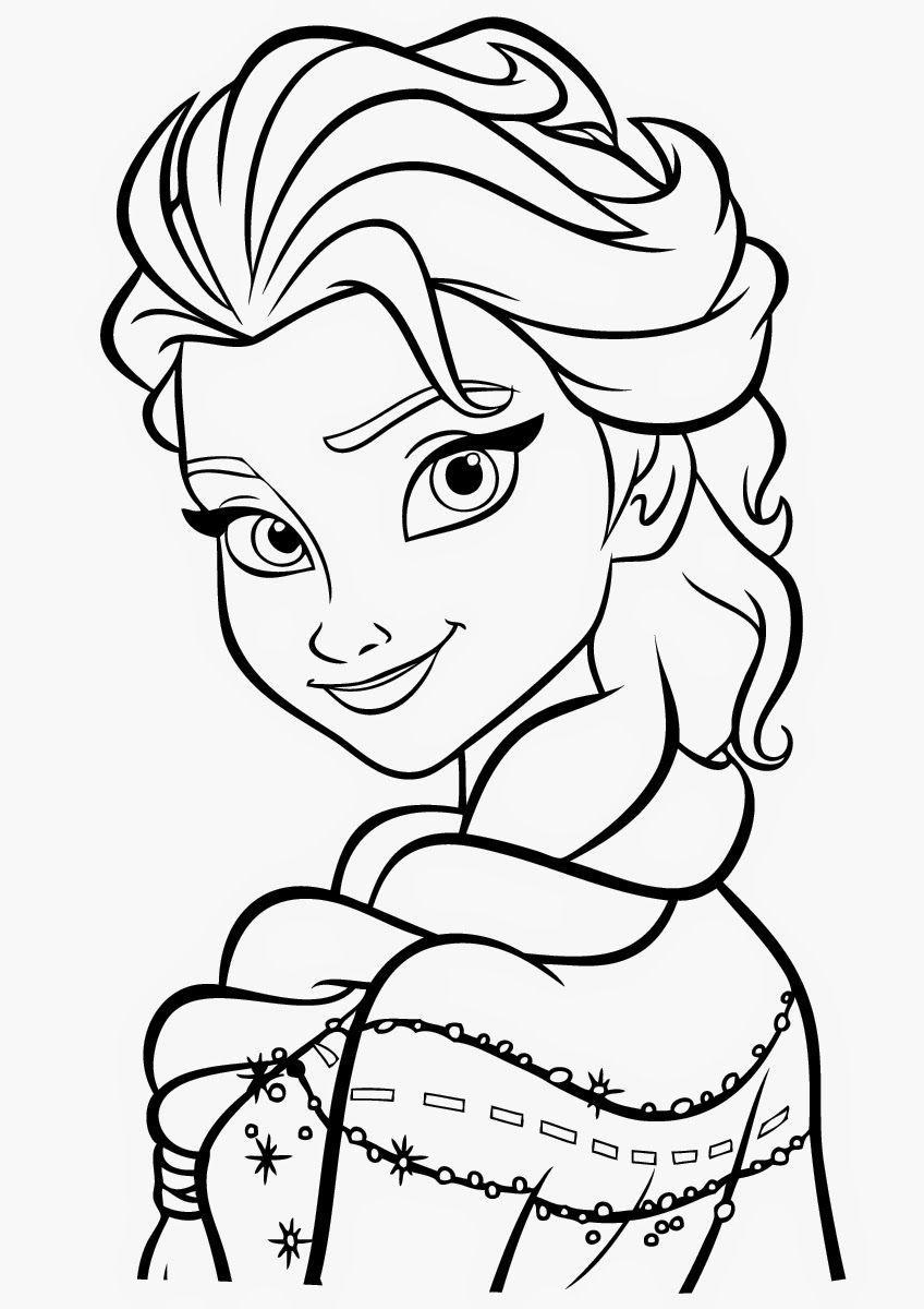 Tranh tô màu nữ hoàng băng giá Elsa trong phim Frozen