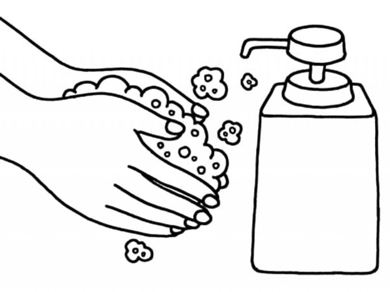 Tranh tô màu rửa tay