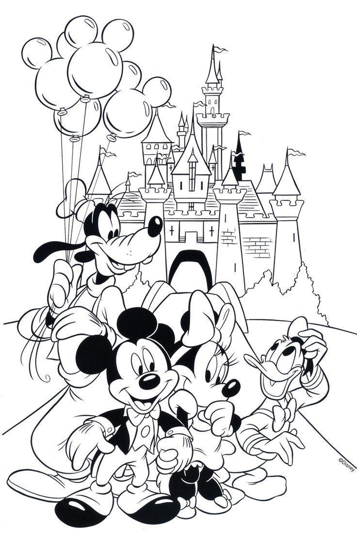 Tranh tô màu vương quốc chuột Mickey