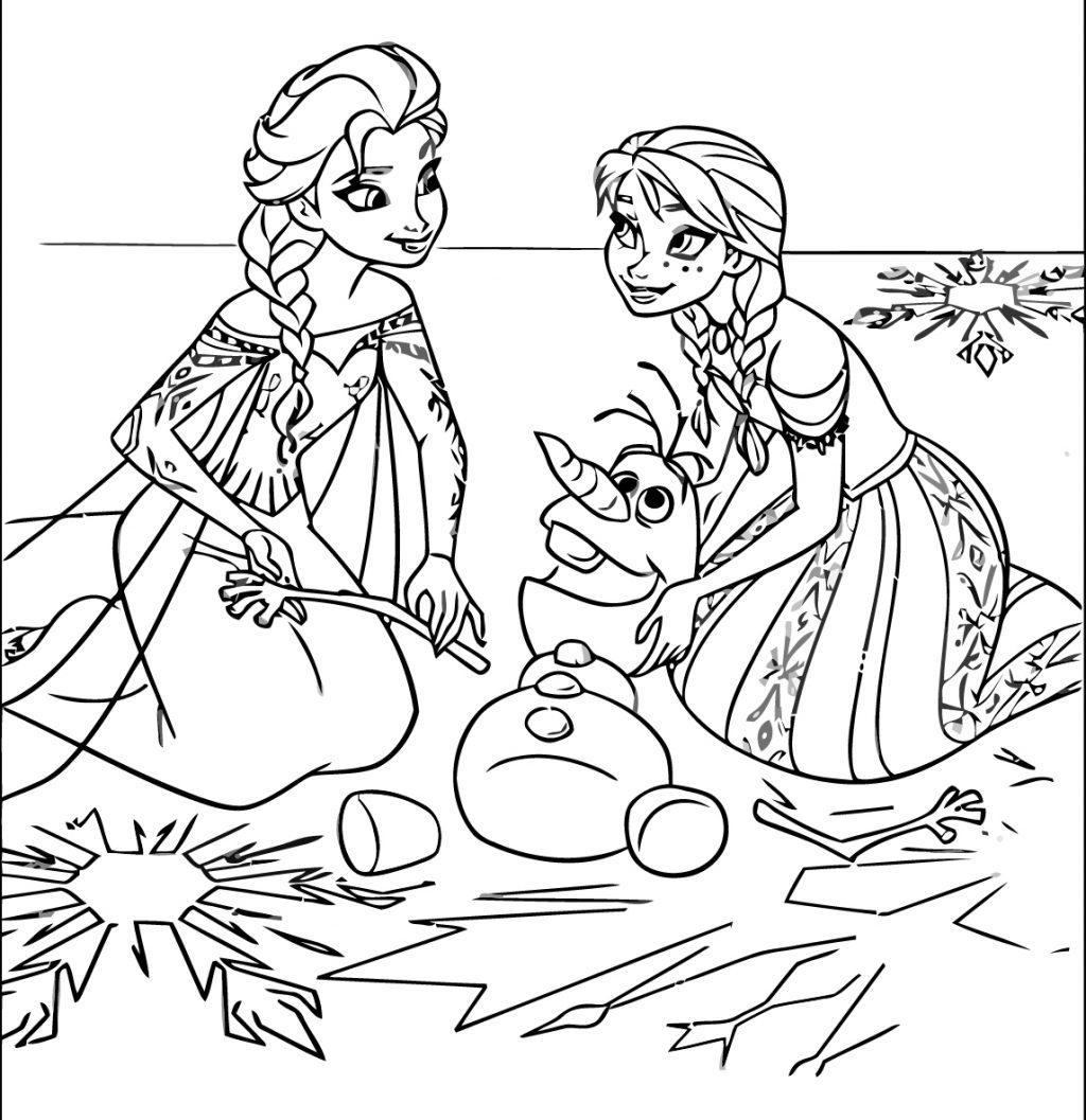Tranh vẽ tô màu công chúa Elsa cho bé