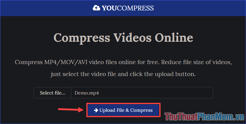 Upload File & Compress