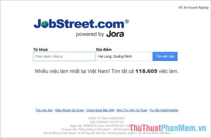 Website Jobstreet.vn