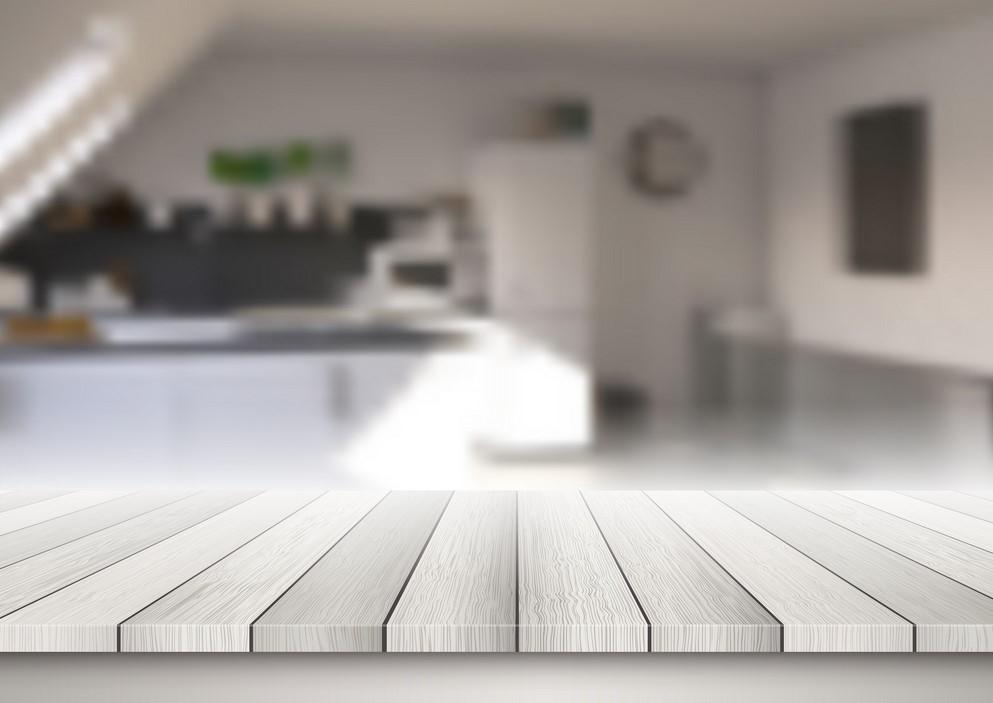Background bàn gỗ nhà bếp