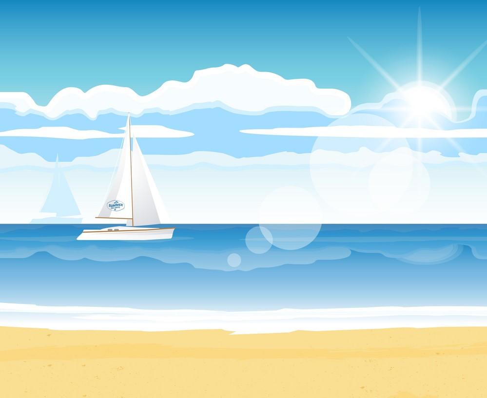 Background biển và thuyền