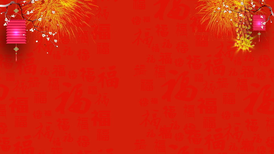 Background đỏ và pháo hoa