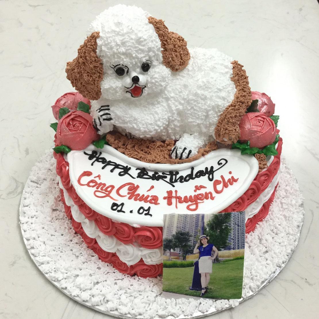 Bánh sinh nhật hình chú chó ngộ nghĩnh