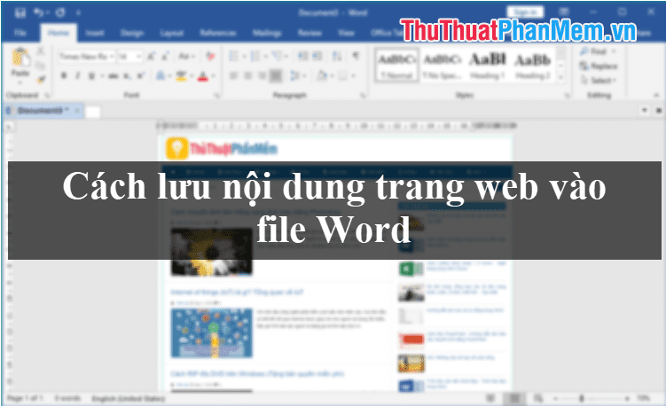 Cách lưu nội dung trang web vào file Word