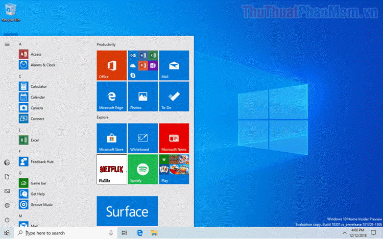 Cách sửa lỗi không mở được Start Menu trên Windows 10