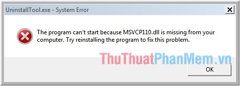 Cách sửa lỗi The program cant start because MSVCR110dll