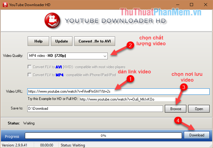 Cách tải video bằng phần mềm YouTube Downloader HD