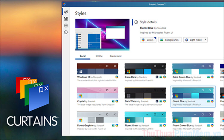 Cách thay đổi giao diện Windows 10 nhanh bằng Stardock Curtains