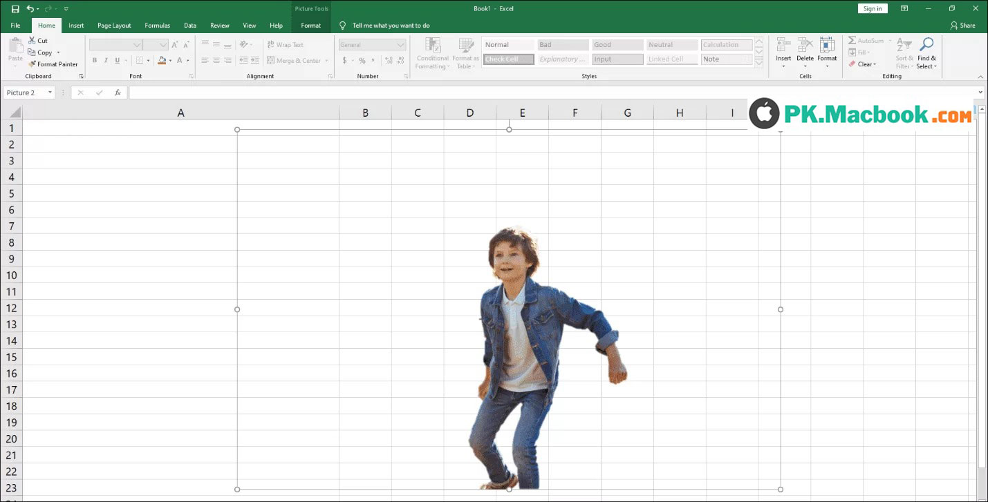 cách xoá nền background hình ảnh bằng Excel 