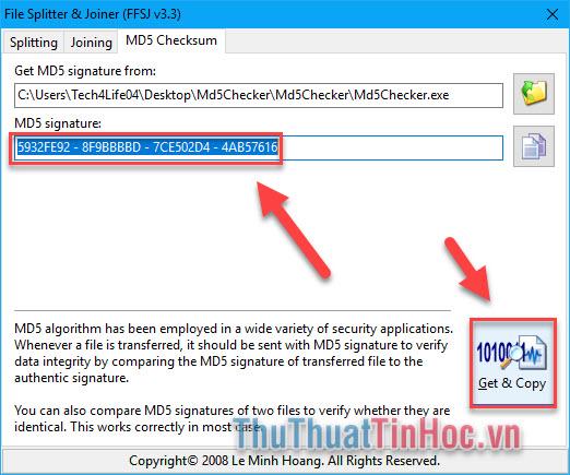 Check mã MD5, kiểm tra mã MD5 của file bất kỳ trên máy tính nhanh chóng, chính xác9