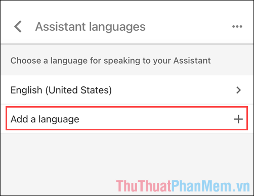 Chọn Add a language để thêm ngôn ngữ tiếng Việt cho thuận tiện sử dụng