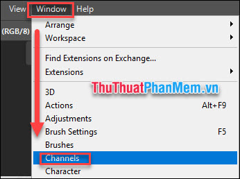 Chọn chức năng Channel tại Windows - Channels