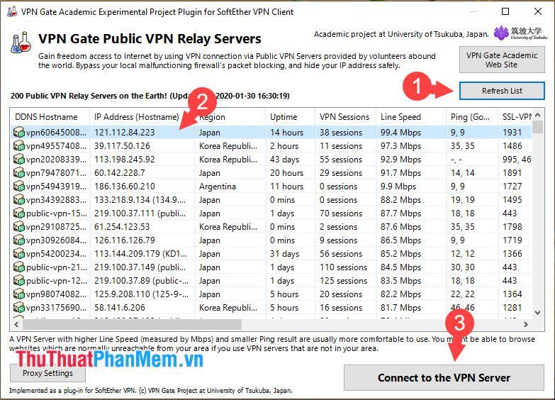 Chọn Connect to the VPN Sever