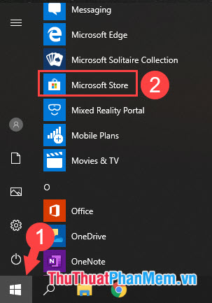 Chọn Microsoft Store