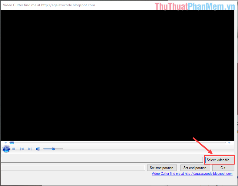 Chọn mục Select Video File… để thêm Video vào chỉnh sửa