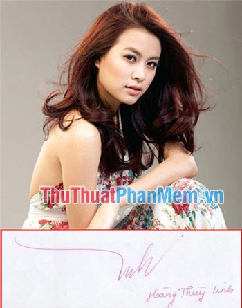 Chữ ký ca sĩ Hoàng Thùy Linh