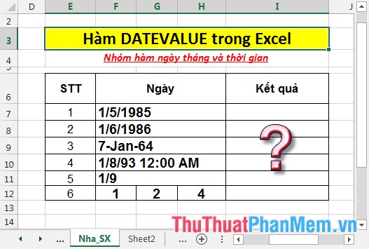 Chuyển đổi các giá trị ngày ở định dạng khác nhau sang số sê – ri theo quy ước của Excel