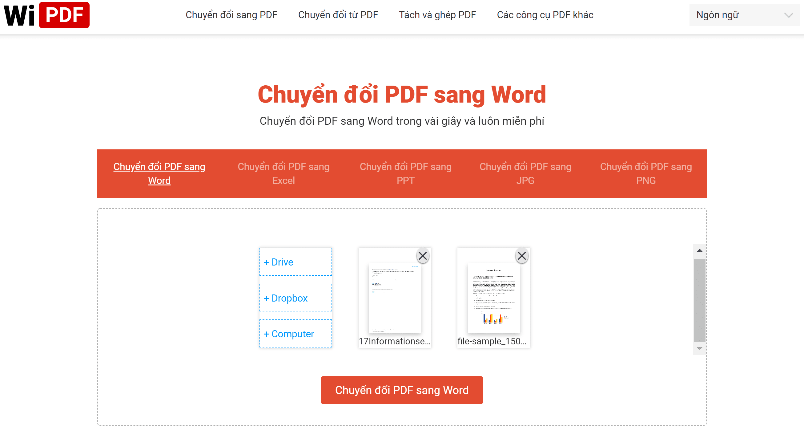 Chuyển đổi nhiều file PDF sang Word một lúc
