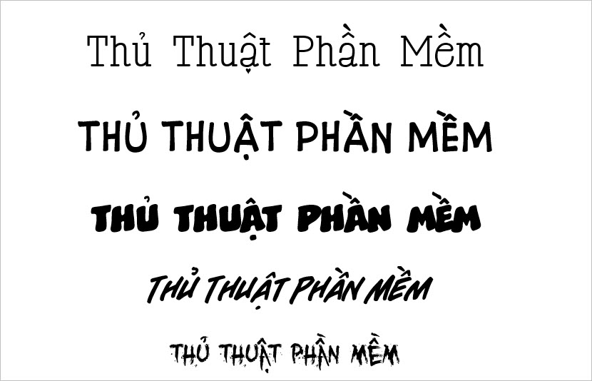 Demo font chữ tiếng Việt