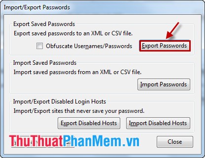 Export Password