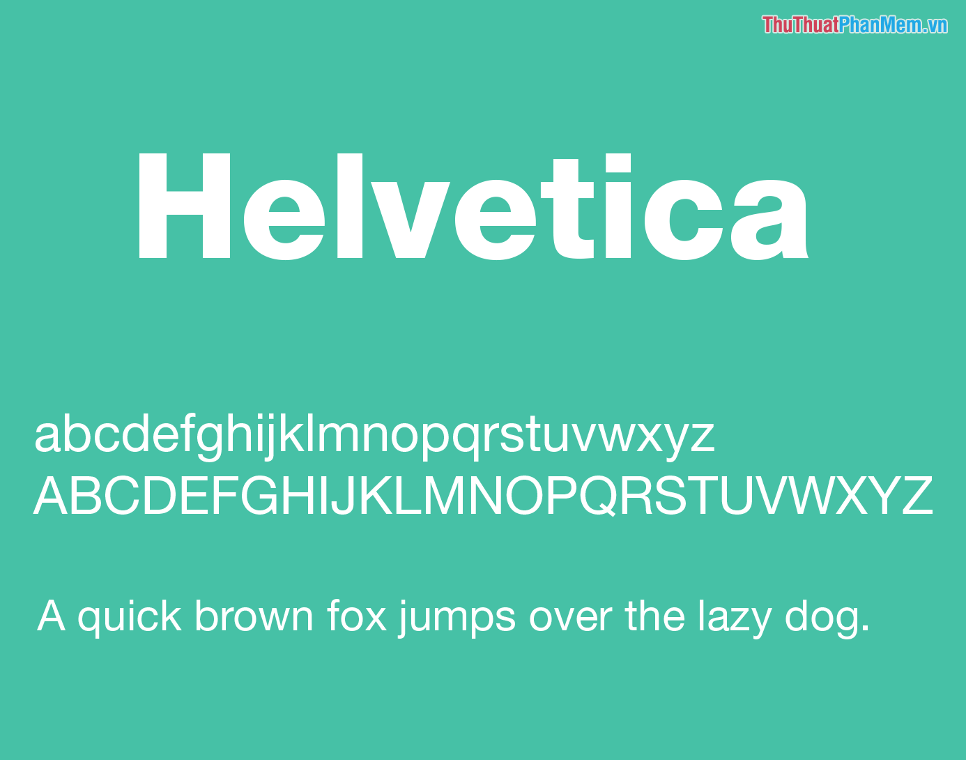 Font Helvetica văn phòng