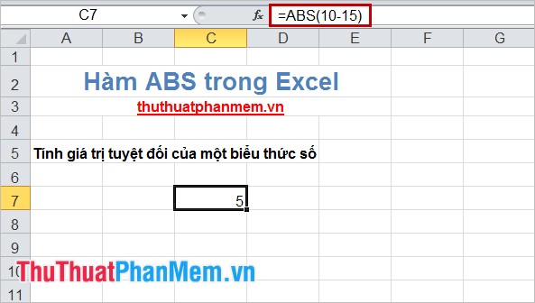 Hàm ABS trong Excel 3