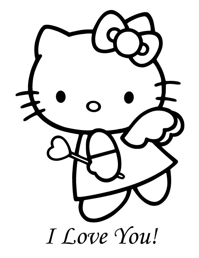 Hình tập tô Hello Kitty đáng yêu