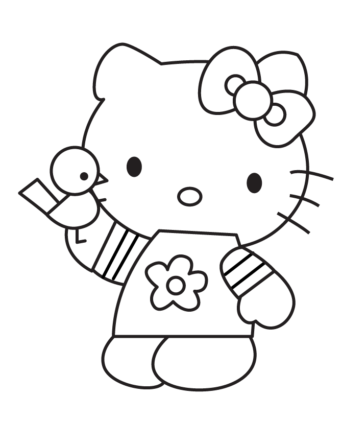 Hình tập tô Hello Kitty dễ thương