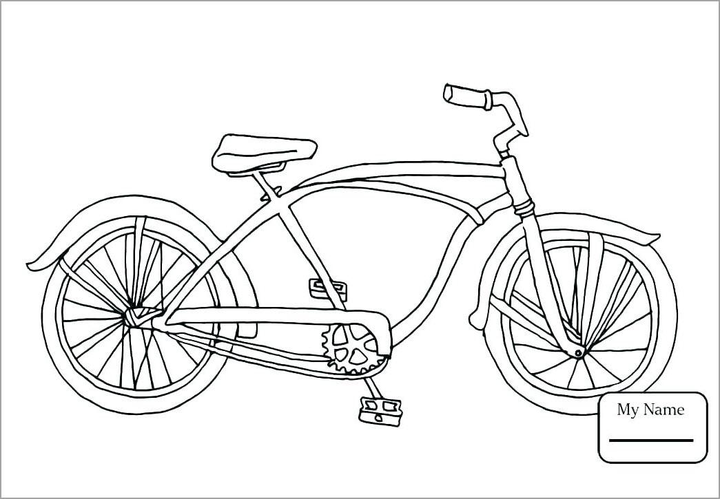 Hình tập tô màu xe đạp