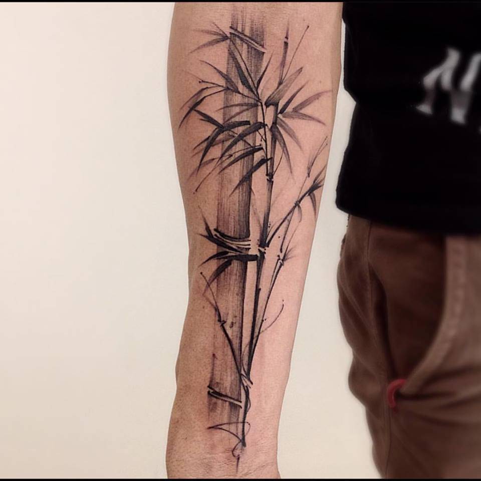 Hình Tattoo cây trúc đẹp