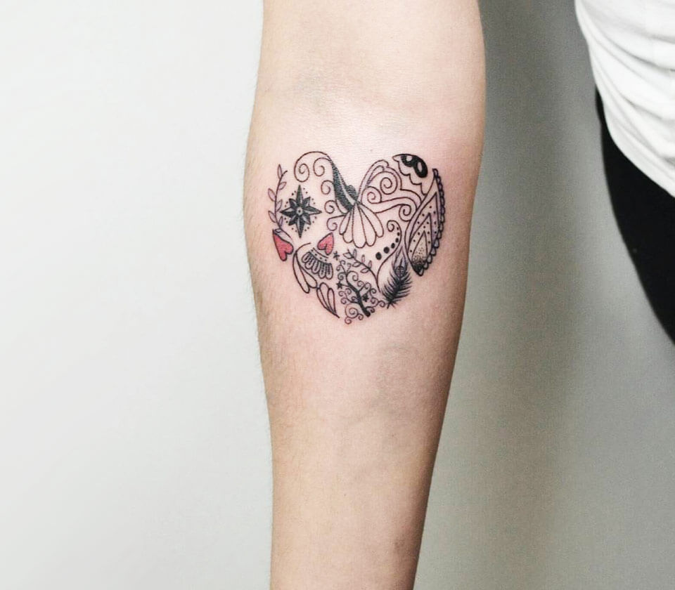 Hình Tattoo trái tim đẹp nhất