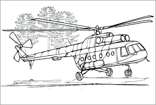 Hình tô màu máy bay trực thăng (2)