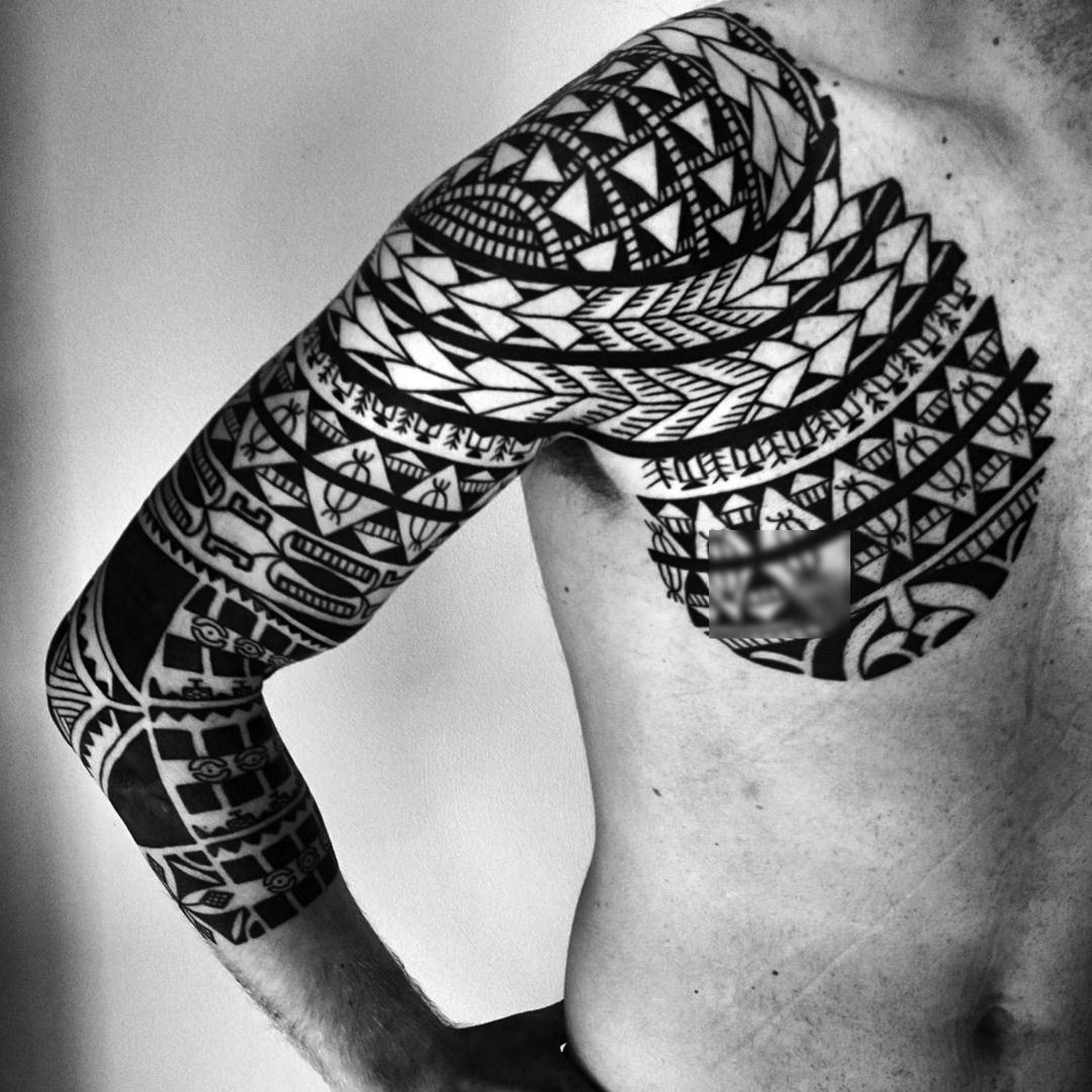 Hình xăm Maori ở cánh tay đẹp và ấn tượng nhất