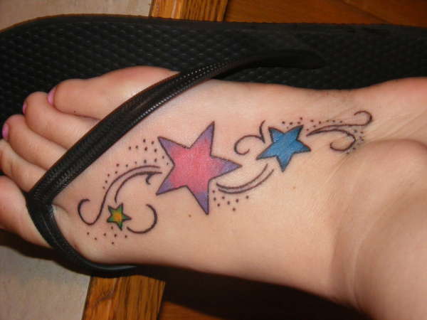 Hình xăm ngôi sao ở bàn chân