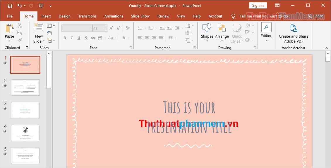 Hoàn tất việc thêm Logo vào trong Slide trên PowerPoint