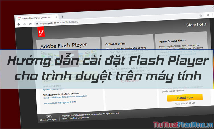 Hướng dẫn cài đặt Flash Player cho trình duyệt trên máy tính