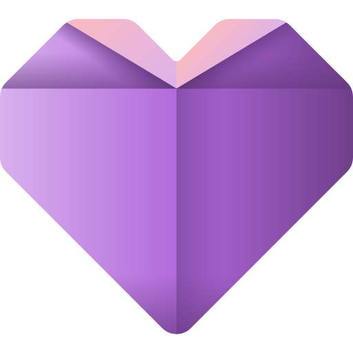 Icon trái tim giấy