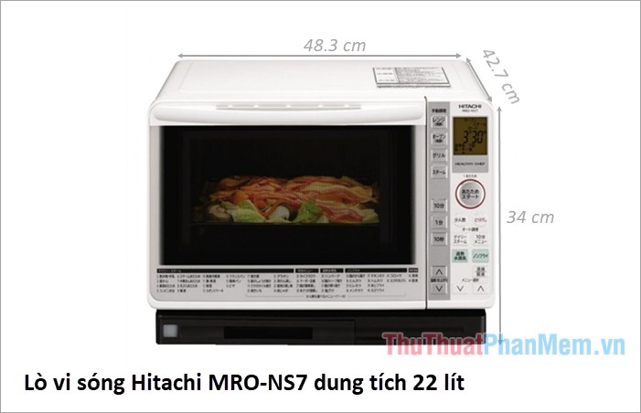 Kích thước lò vi sóng thông dụng của Hitachi