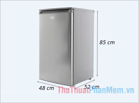 Kích thước tủ lạnh mini Beko 90 lít RS9050P