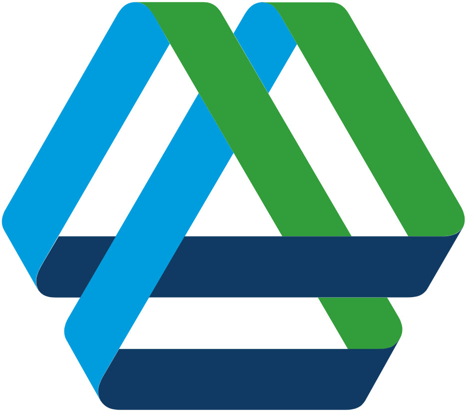 Logo công ty ba hình tam giác chồng nhau