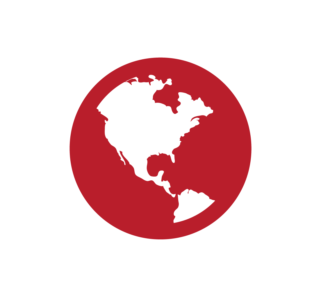 Logo địa cầu đỏ