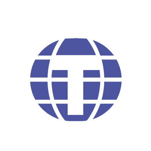 Logo quả địa cầu chữ T