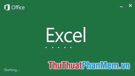 Màn hình khởi động Excel
