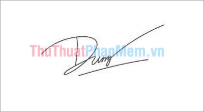 Mẫu chữ ký đơn giản tên Dung
