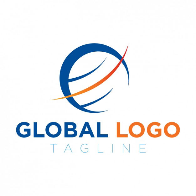 Mẫu logo địa cầu đơn giản