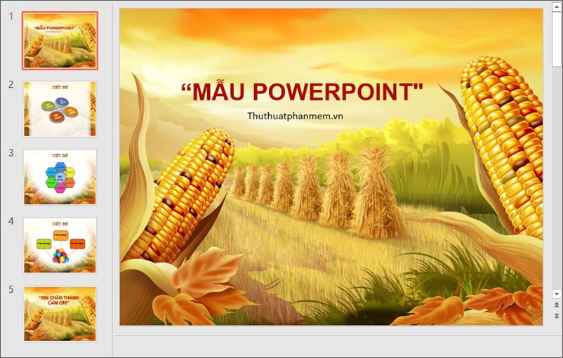 Mẫu PowerPoint thiết kế đẹp cho ngành Nông nghiệp